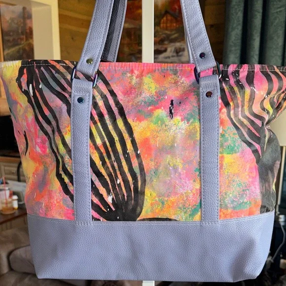 Colorful Abstract Tote Bag - Picture 7 of 11
